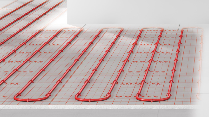 Graphic of underfloor heating