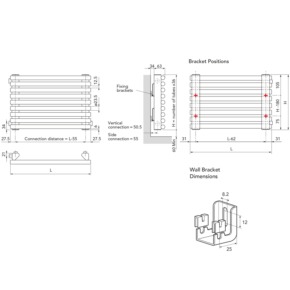 Opus Horizontal - round tube radiators by Myson