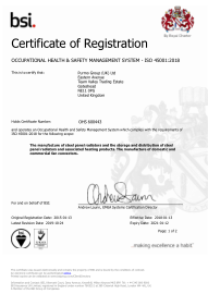 Occupational Health & Safety Management System OHSAS - ISO 45001:2018