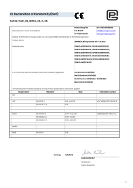 Document of Conformity - CE - Unisenza Wiring Center - 24V